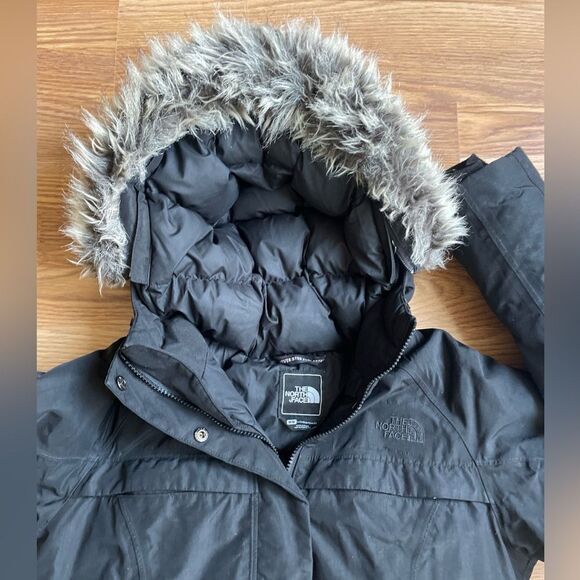 The North Face Jacket Coat HyVent Goose Down Hooded Parka Puffer Long Sz M - Picture 5 of 15